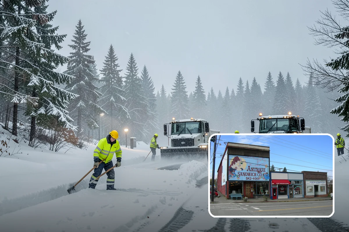 Salt Application in Ruston, Pierce County, WA - Melts ice effectively in the mid-20s range typical of PNW freezes