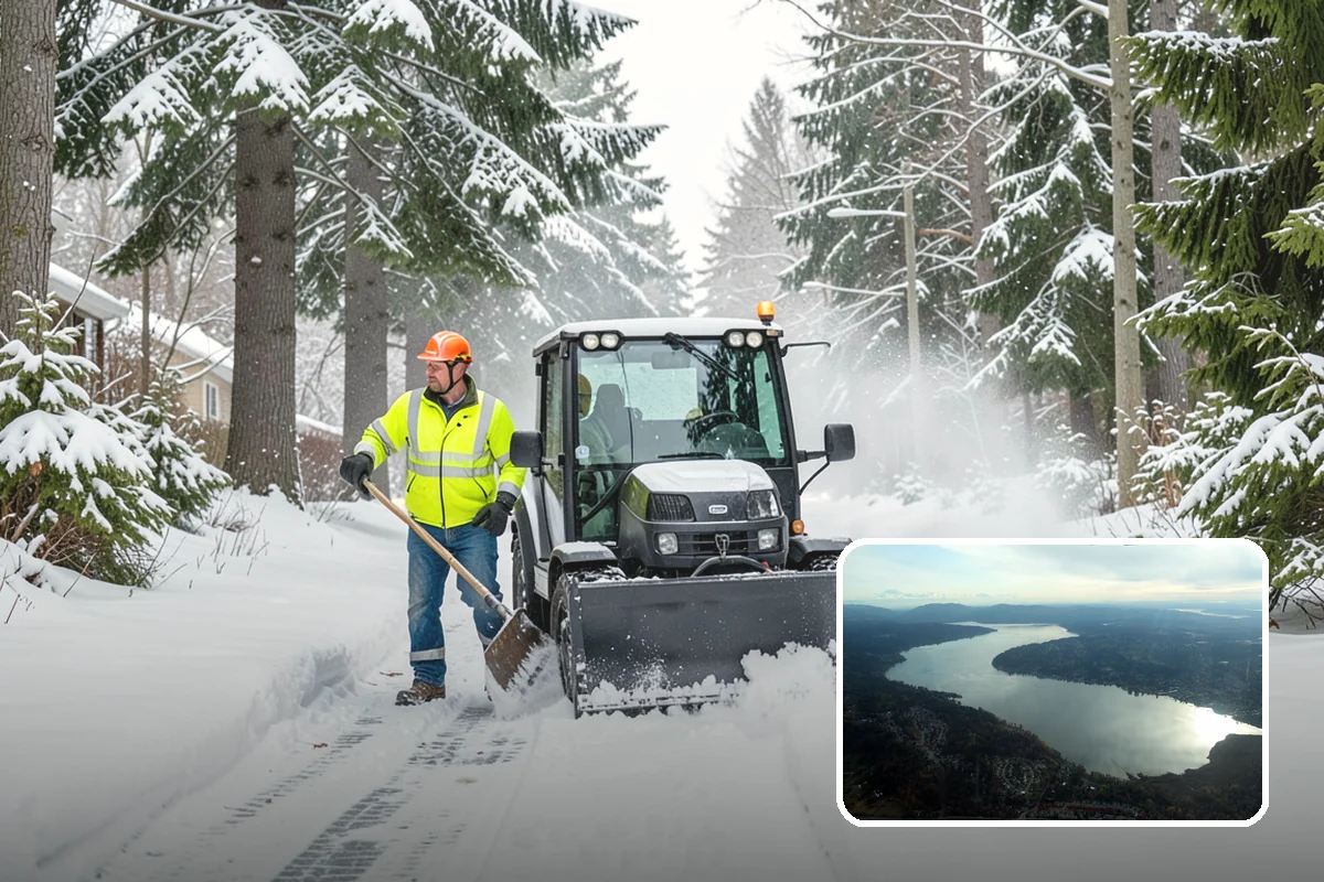 Salt Application in Sammamish, King County, WA - Melts ice effectively in the mid-20s range typical of PNW freezes