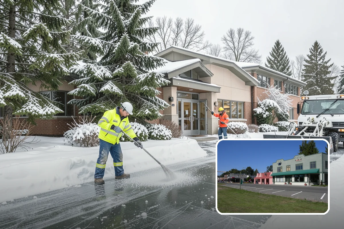 Salt Application in Snoqualmie, King County, WA - Melts ice effectively in the mid-20s range typical of PNW freezes