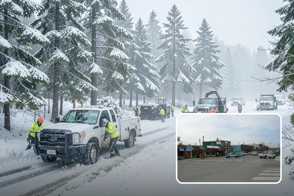 Salt Application in Stanwood, Snohomish County, WA - Melts ice effectively in the mid-20s range typical of PNW freezes