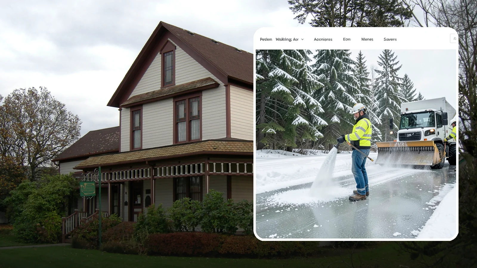 Salt Application in Sumner, Pierce County, WA - Salt application melts existing ice and prevents new formation on the pavement surfaces that keep your Western Washington...