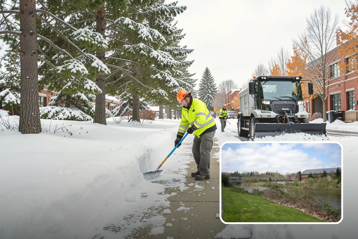 Salt Application in Tukwila, King County, WA - Melts ice effectively in the mid-20s range typical of PNW freezes
