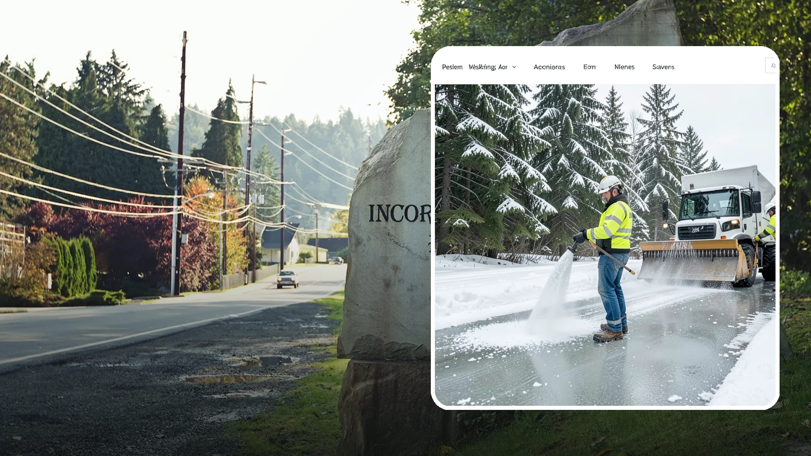 Salt Application in Wilkeson, Pierce County, WA - Salt application melts existing ice and prevents new formation on the pavement surfaces that keep your Western Washington...