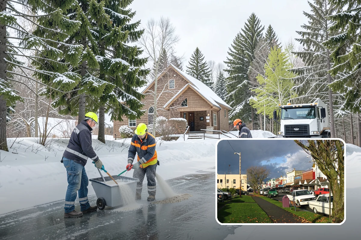 Salt Bin Filling in Arlington, Snohomish County, WA - Keeps spreader-ready salt on hand for immediate response