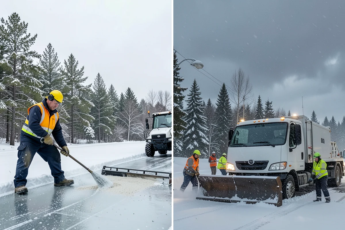 Salt Bin Filling in Arlington, Snohomish County, WA - Inspect the salt bin's capacity and current level