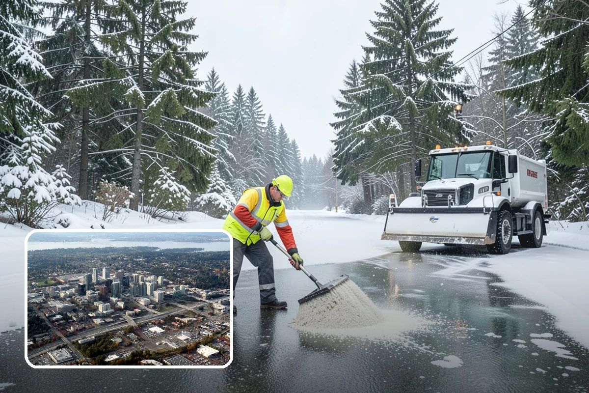 Salt Bin Filling in Bellevue, King County, WA - Keeps spreader-ready salt on hand for immediate response