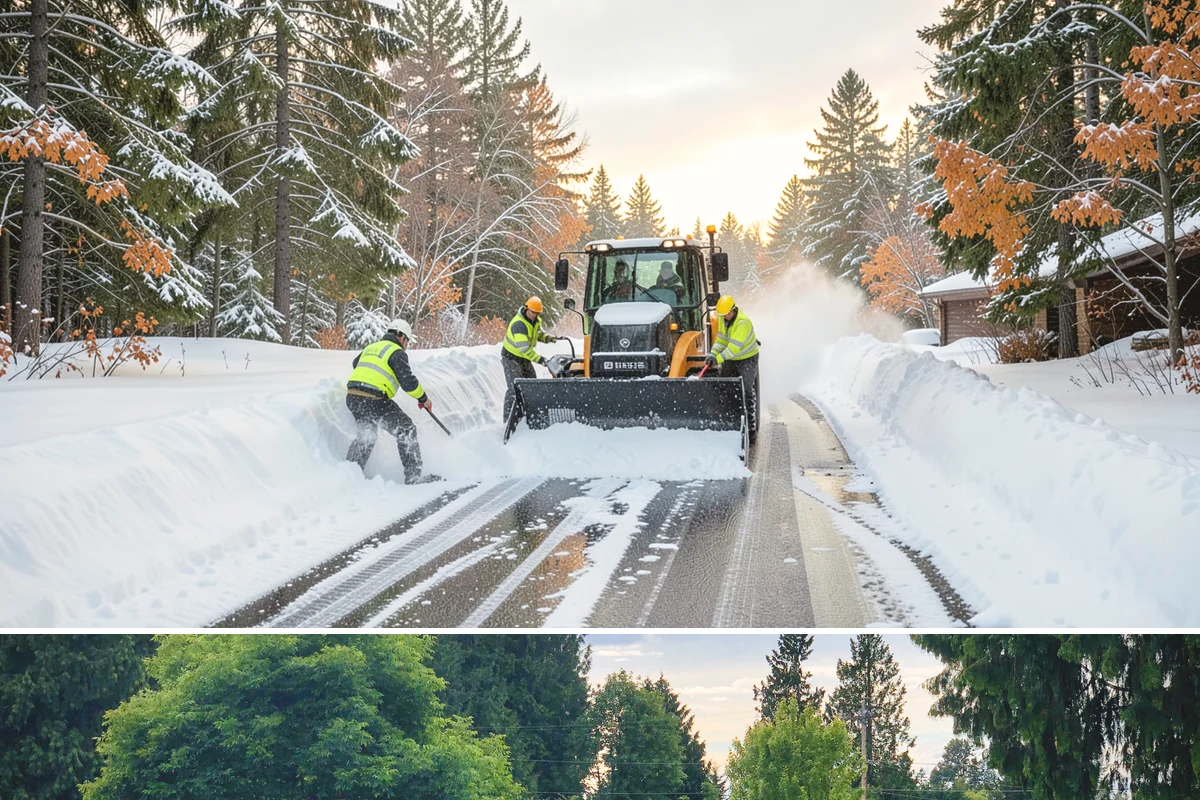Salt Bin Filling in Bonney Lake, Pierce County, WA - Salt bins are filled in early winter and refilled after each major event through the cold season.