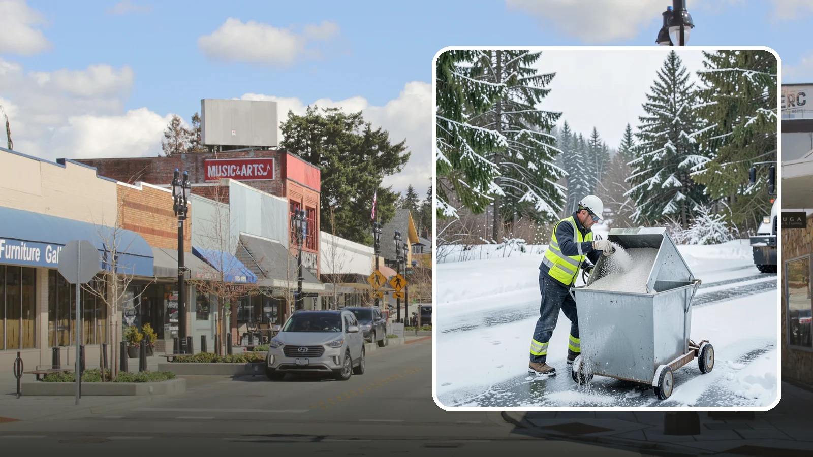 Salt Bin Filling in Bothell, King County, WA - Salt bin filling tops off your on-site storage bins so deicing material is ready the moment ice threatens.
