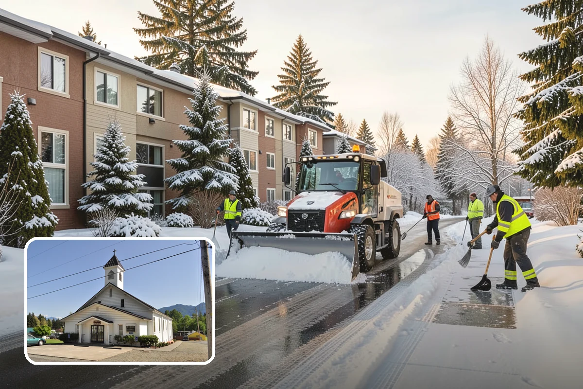 Salt Bin Filling in Concrete, Skagit County, WA - Keeps spreader-ready salt on hand for immediate response
