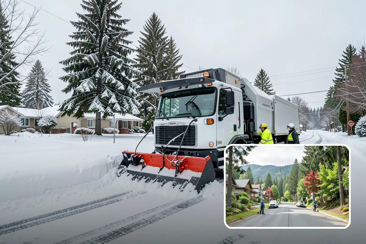 Salt Bin Filling in Darrington, Snohomish County, WA - Keeps spreader-ready salt on hand for immediate response