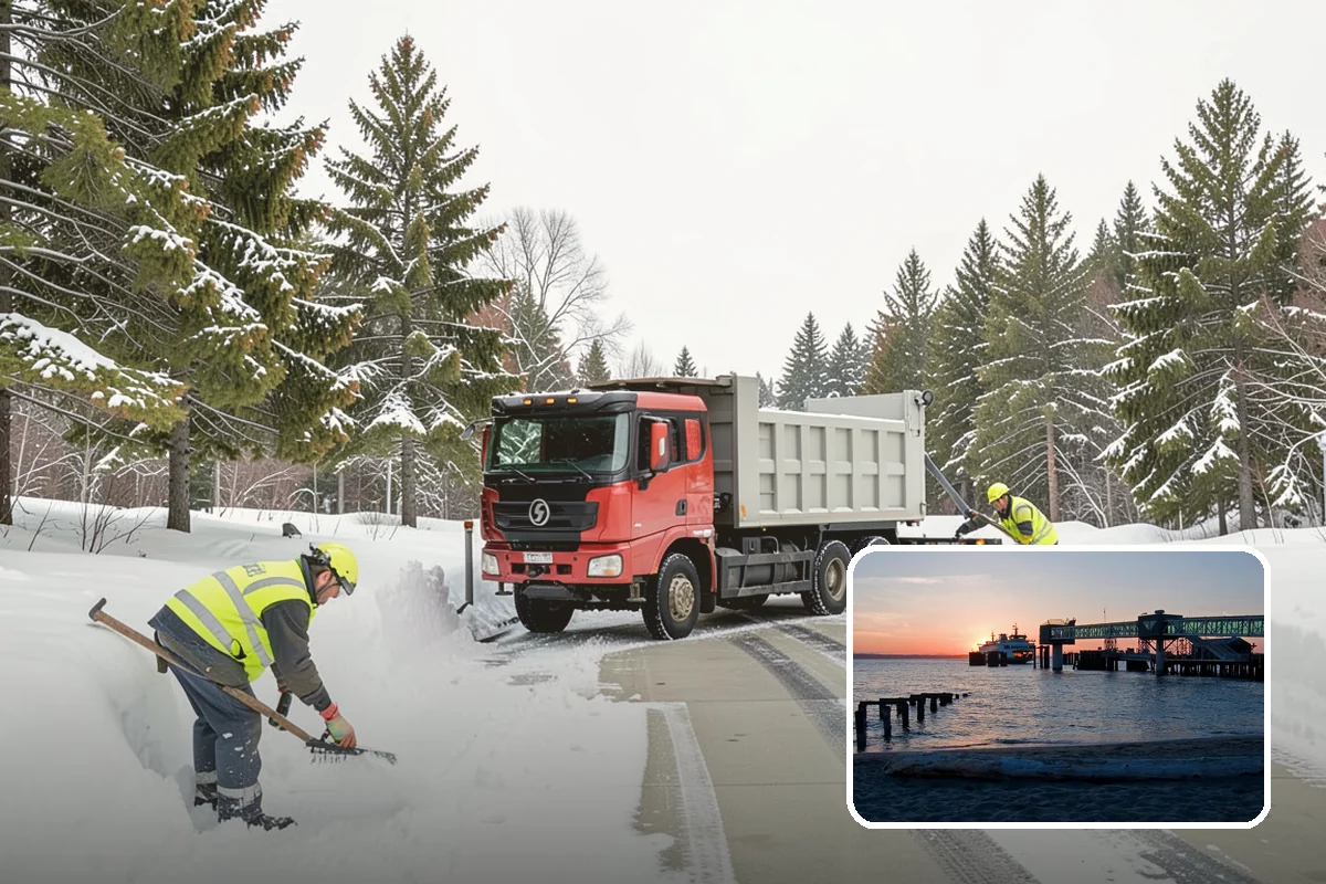Salt Bin Filling in Edmonds, Snohomish County, WA - Keeps spreader-ready salt on hand for immediate response