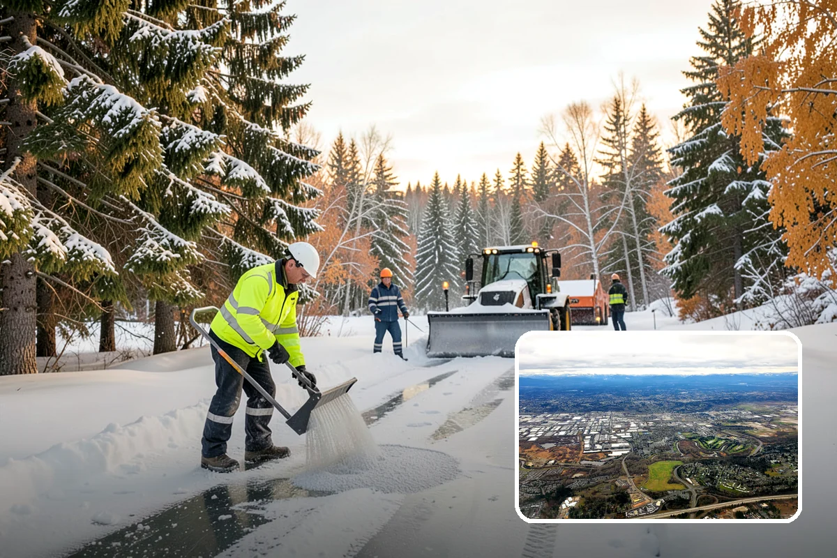 Salt Bin Filling in Kent, King County, WA - Keeps spreader-ready salt on hand for immediate response