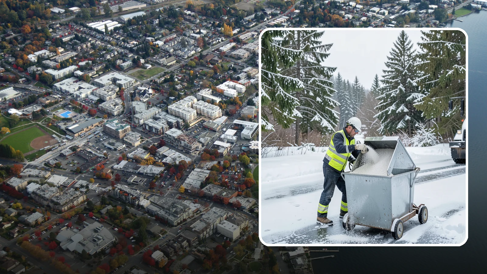 Salt Bin Filling in Kirkland, King County, WA - Salt bin filling tops off your on-site storage bins so deicing material is ready the moment ice threatens.