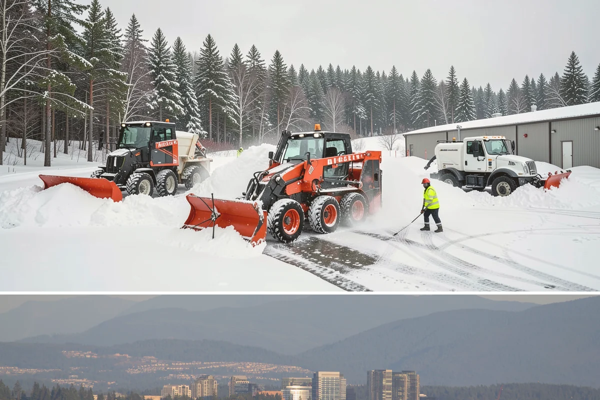 Salt Bin Filling in Medina, King County, WA - Salt bins are filled in early winter and refilled after each major event through the cold season.