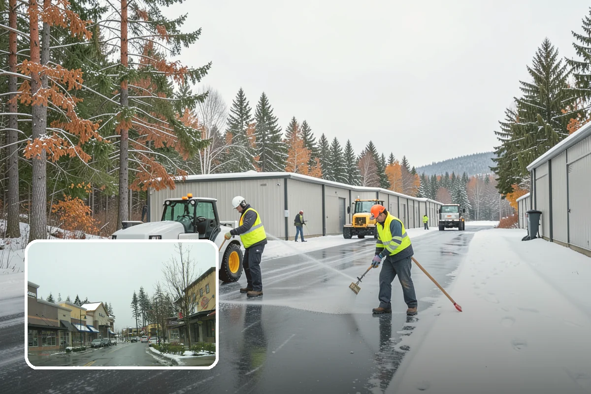 Salt Bin Filling in Mill Creek, Snohomish County, WA - Keeps spreader-ready salt on hand for immediate response