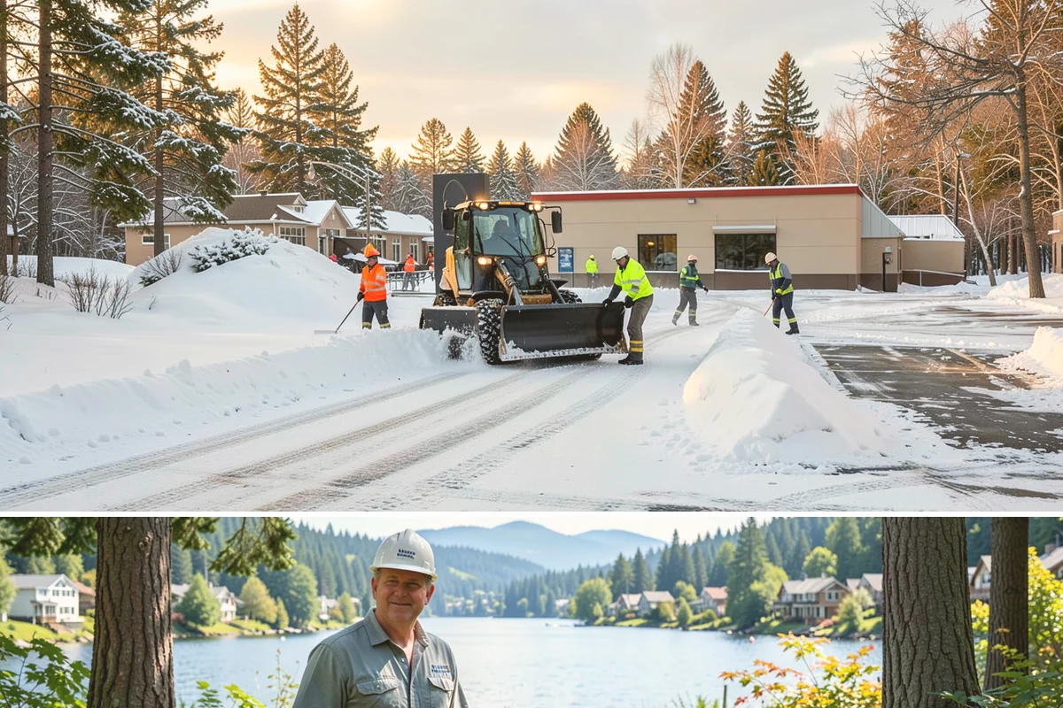Salt Bin Filling in Milton, King County, WA - Salt bins are filled in early winter and refilled after each major event through the cold season.