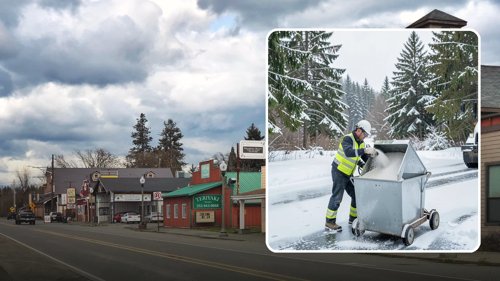 Salt Bin Filling in Roy, Pierce County, WA - Salt bin filling tops off your on-site storage bins so deicing material is ready the moment ice threatens.