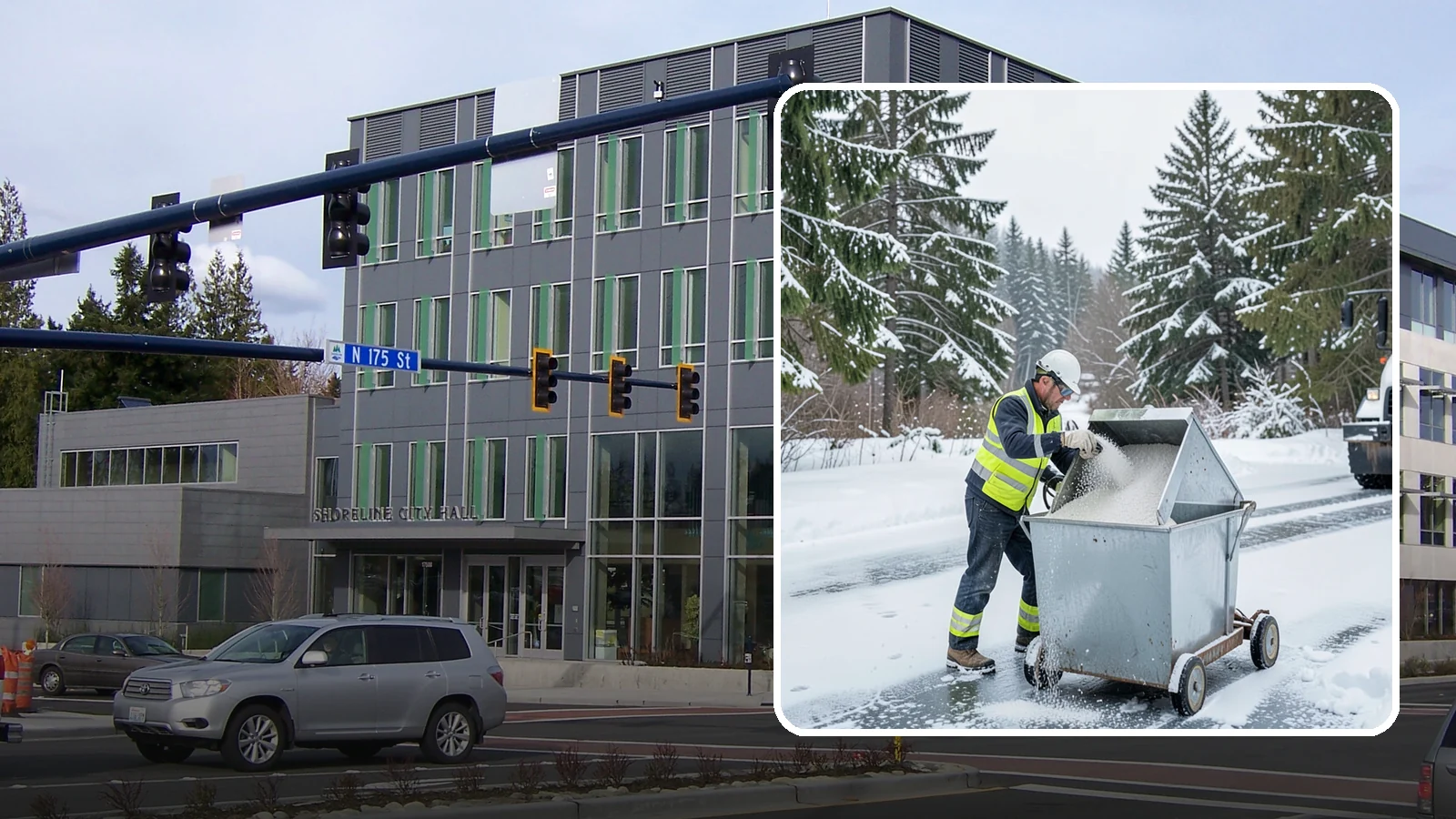 Salt Bin Filling in Shoreline, King County, WA - Salt bin filling tops off your on-site storage bins so deicing material is ready the moment ice threatens.