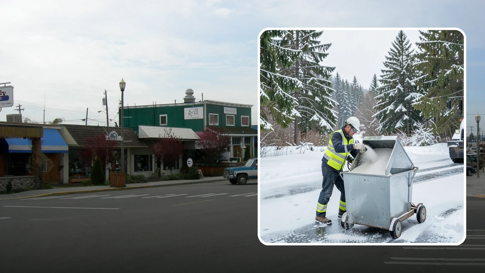Salt Bin Filling in Stanwood, Snohomish County, WA - Salt bin filling tops off your on-site storage bins so deicing material is ready the moment ice threatens.
