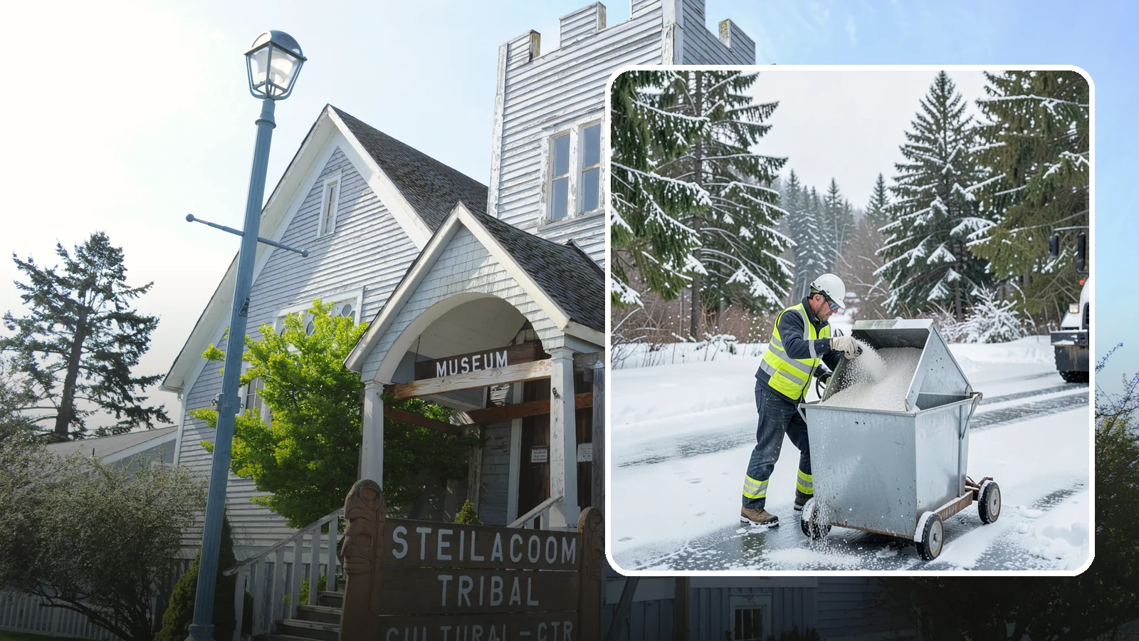 Salt Bin Filling in Steilacoom, Pierce County, WA - Salt bin filling tops off your on-site storage bins so deicing material is ready the moment ice threatens.