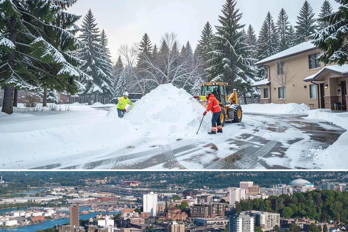 Salt Bin Filling in Tacoma, Pierce County, WA - Salt bins are filled in early winter and refilled after each major event through the cold season.