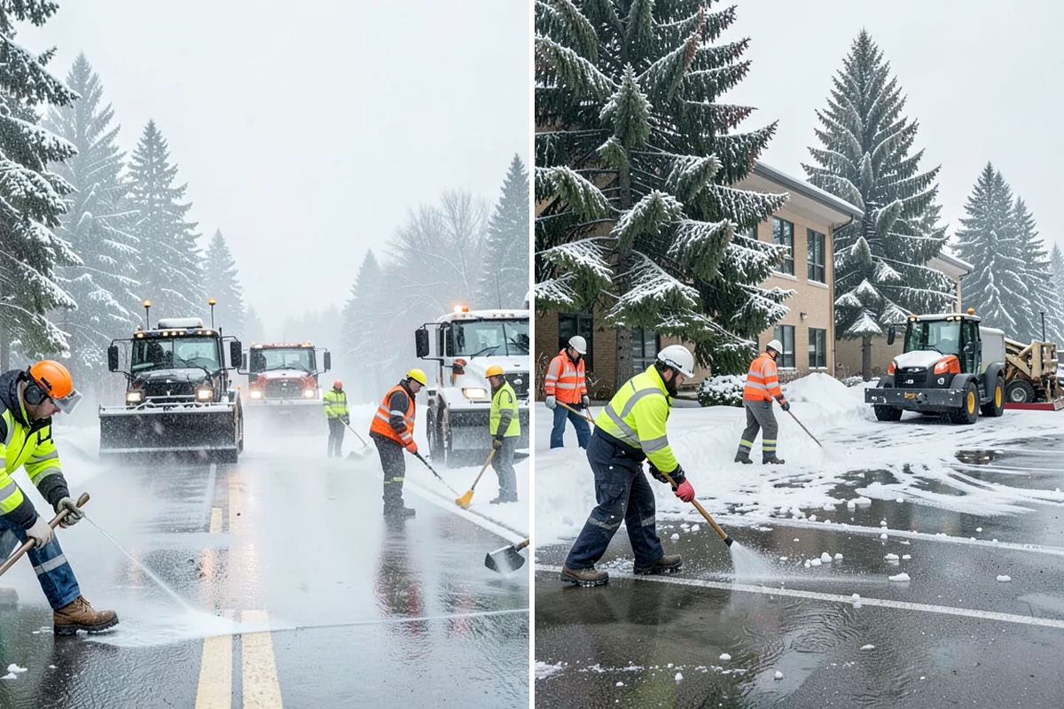 Salt Brine Pretreatment in Arlington, Snohomish County, WA - Confirm the forecast window for the incoming freeze