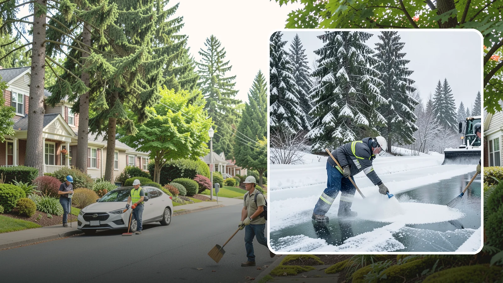 Salt Brine Pretreatment in Beaux Arts Village, King County, WA - Salt brine pretreatment coats pavement before a storm so snow and ice never bond to the surface.