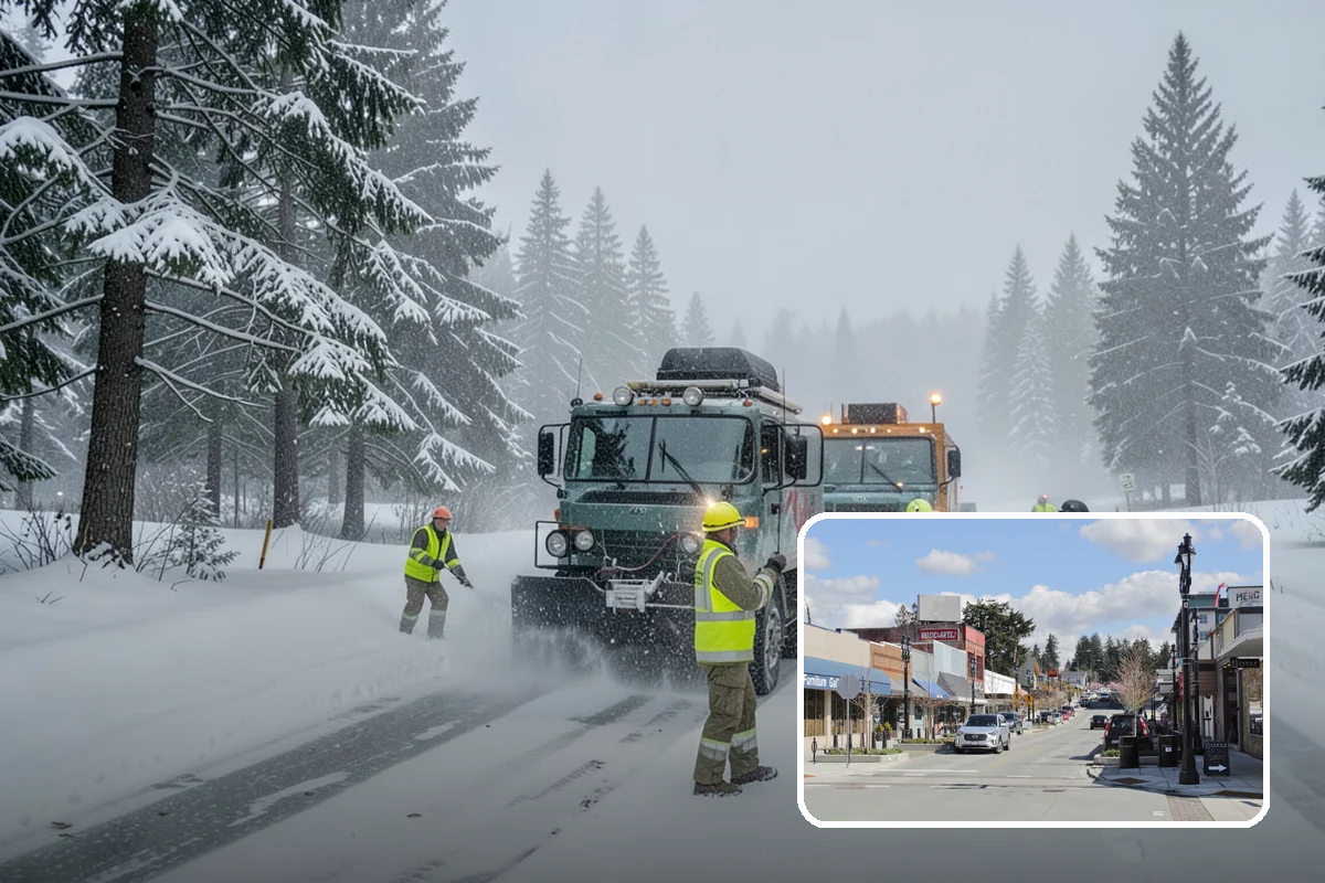 Salt Brine Pretreatment in Bothell, King County, WA - Prevents snow and ice from bonding to the pavement