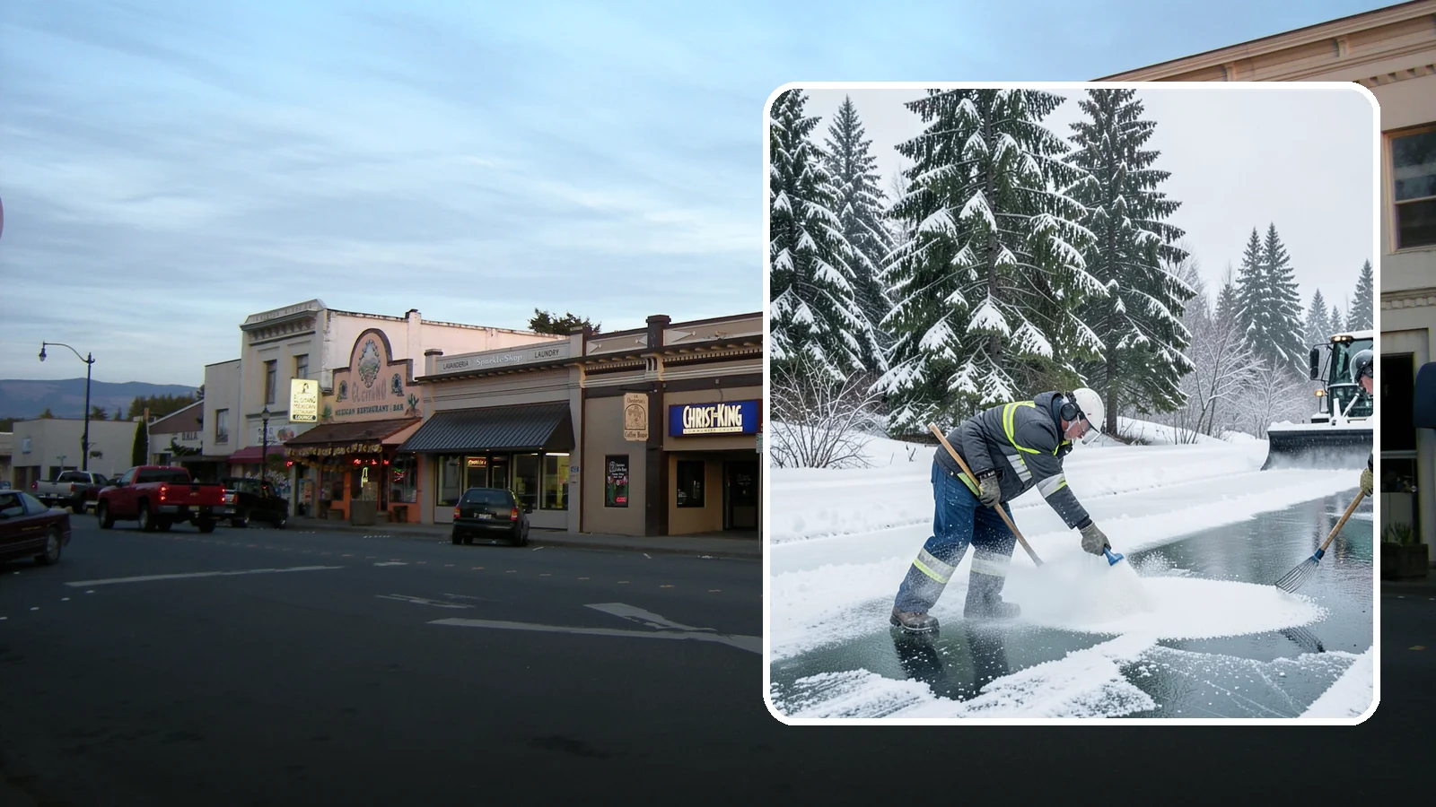Salt Brine Pretreatment in Burlington, Skagit County, WA - Salt brine pretreatment coats pavement before a storm so snow and ice never bond to the surface.