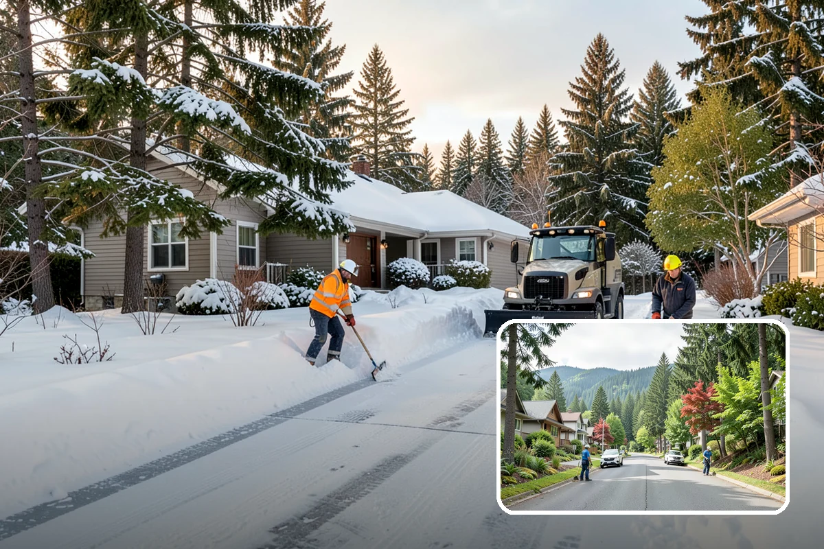 Salt Brine Pretreatment in Darrington, Snohomish County, WA - Prevents snow and ice from bonding to the pavement
