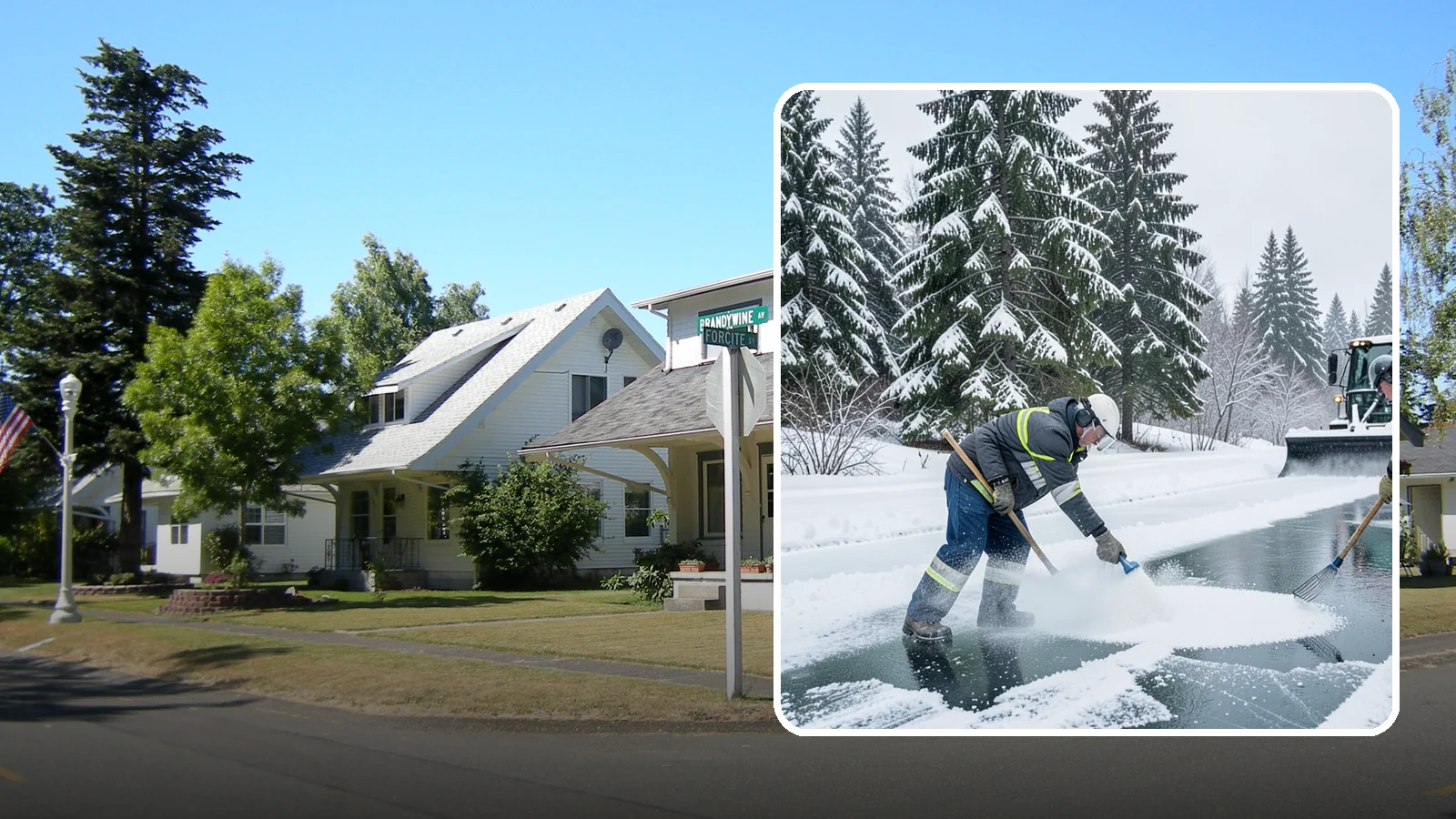 Salt Brine Pretreatment in DuPont, Pierce County, WA - Salt brine pretreatment coats pavement before a storm so snow and ice never bond to the surface.
