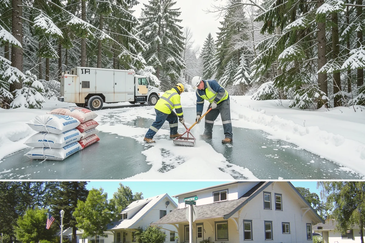 Salt Brine Pretreatment in DuPont, Pierce County, WA - Salt brine pretreatment is scheduled the day before forecast frost and freezing events all winter long.