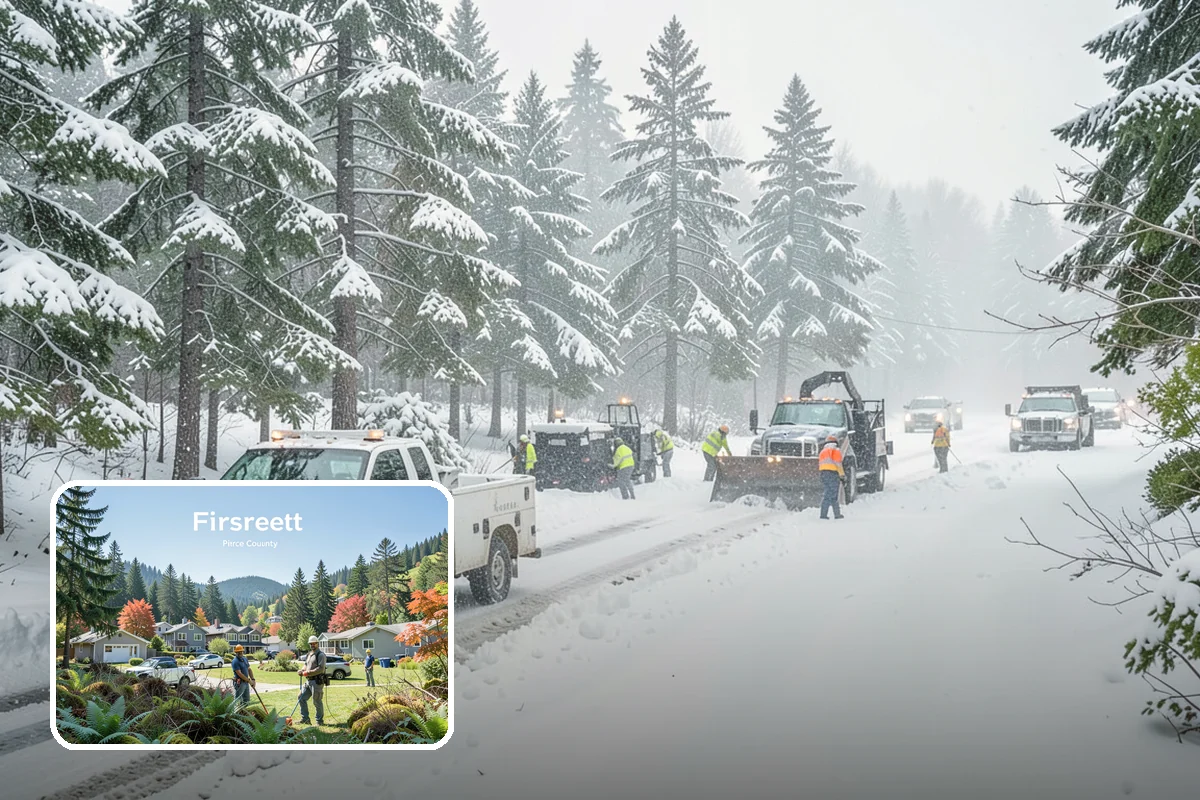 Salt Brine Pretreatment in Fircrest, Pierce County, WA - Prevents snow and ice from bonding to the pavement