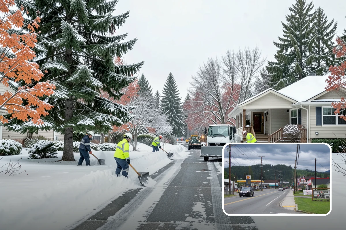 Salt Brine Pretreatment in Granite Falls, Snohomish County, WA - Prevents snow and ice from bonding to the pavement