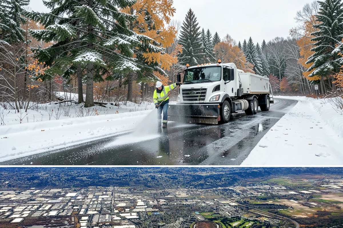 Salt Brine Pretreatment in Kent, King County, WA - Salt brine pretreatment is scheduled the day before forecast frost and freezing events all winter long.
