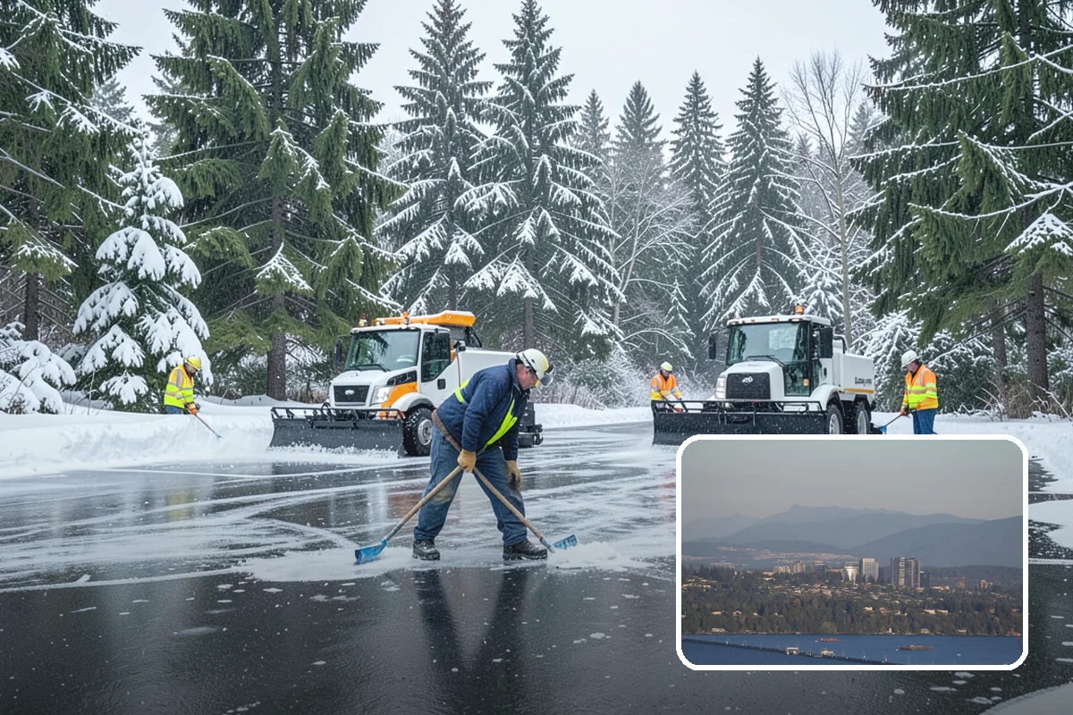 Salt Brine Pretreatment in Medina, King County, WA - Prevents snow and ice from bonding to the pavement