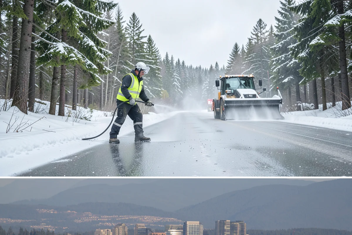 Salt Brine Pretreatment in Medina, King County, WA - Salt brine pretreatment is scheduled the day before forecast frost and freezing events all winter long.