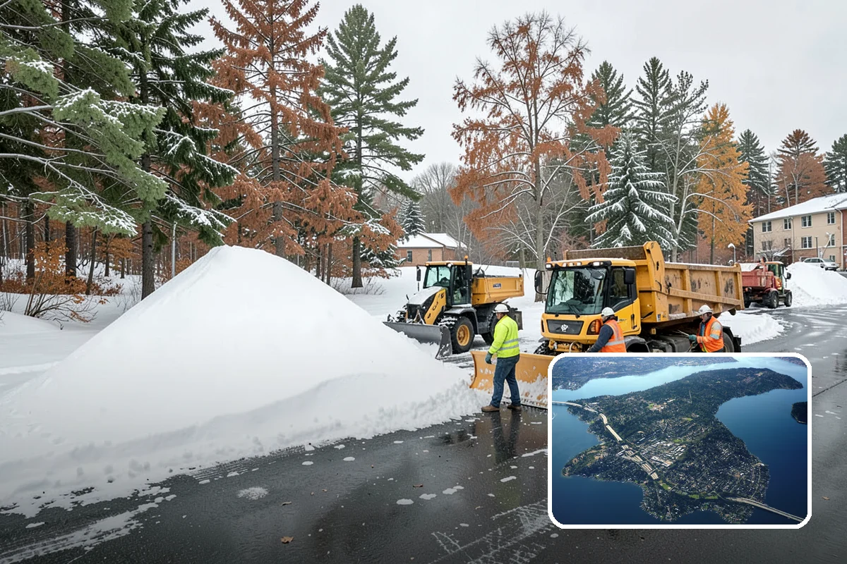 Salt Brine Pretreatment in Mercer Island, King County, WA - Prevents snow and ice from bonding to the pavement