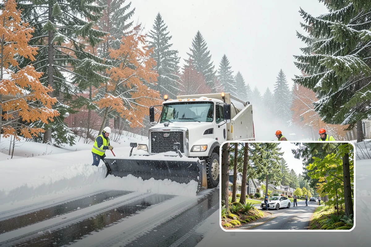 Salt Brine Pretreatment in Normandy Park, King County, WA - Prevents snow and ice from bonding to the pavement