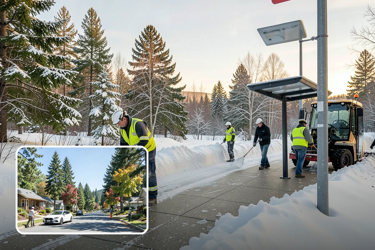 Salt Brine Pretreatment in Orting, Pierce County, WA - Prevents snow and ice from bonding to the pavement