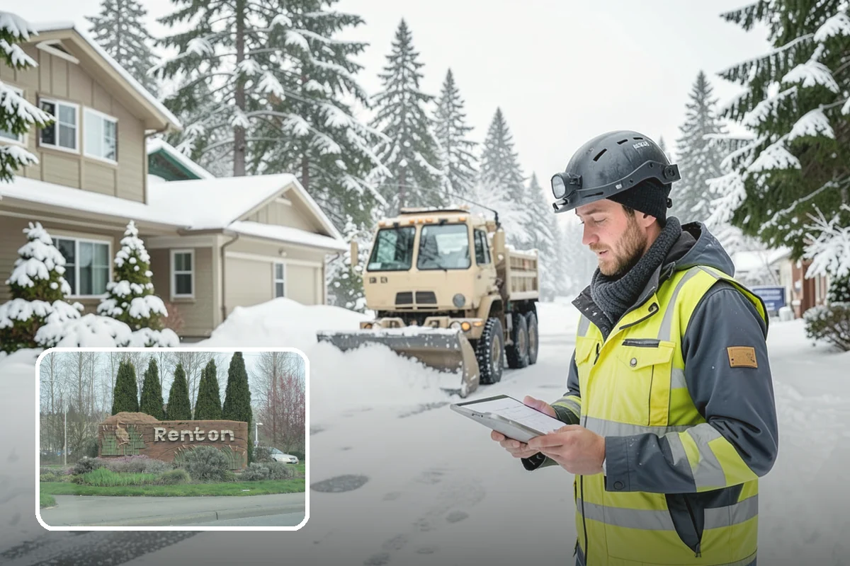 Salt Brine Pretreatment in Renton, King County, WA - Prevents snow and ice from bonding to the pavement