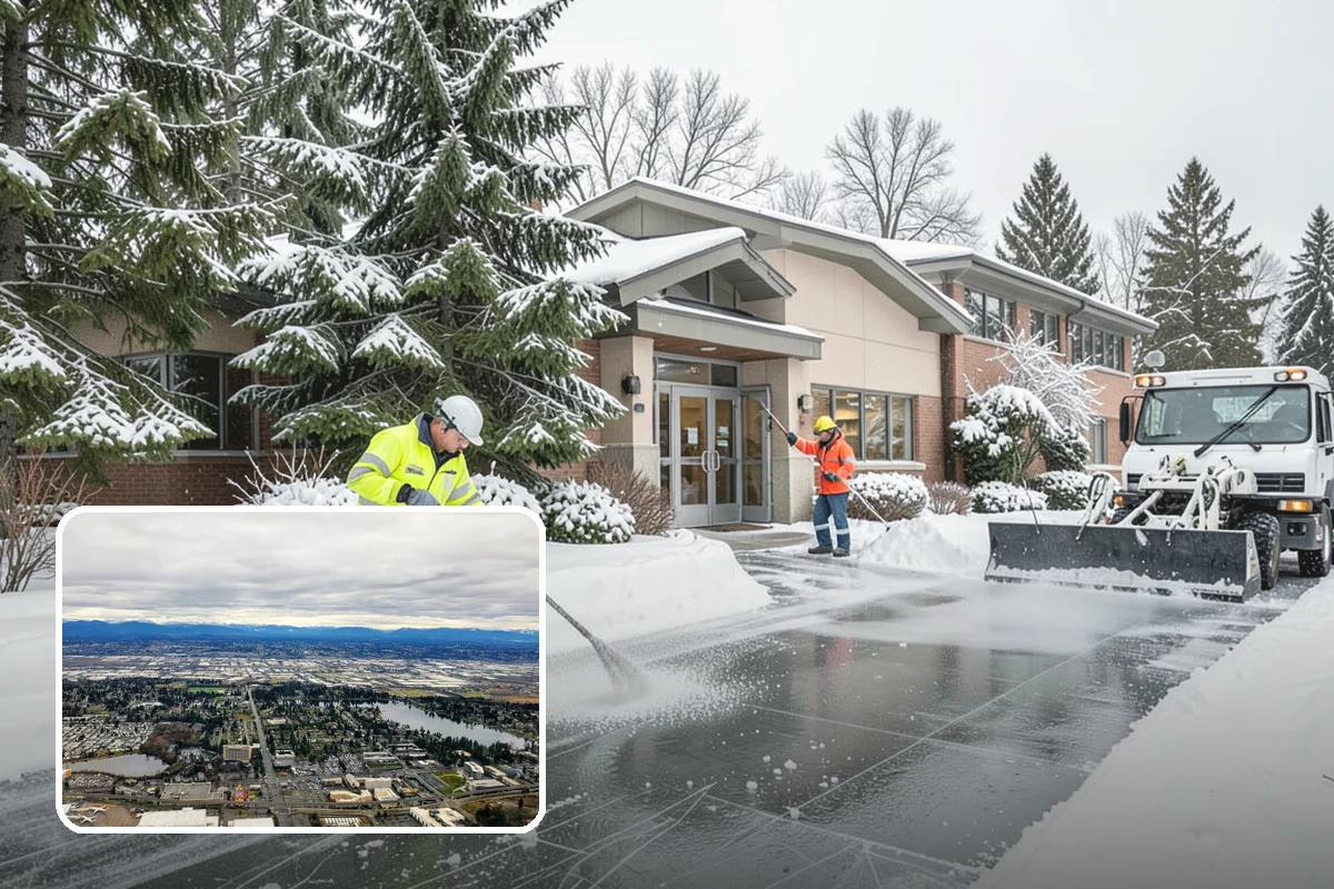 Salt Brine Pretreatment in SeaTac, King County, WA - Prevents snow and ice from bonding to the pavement