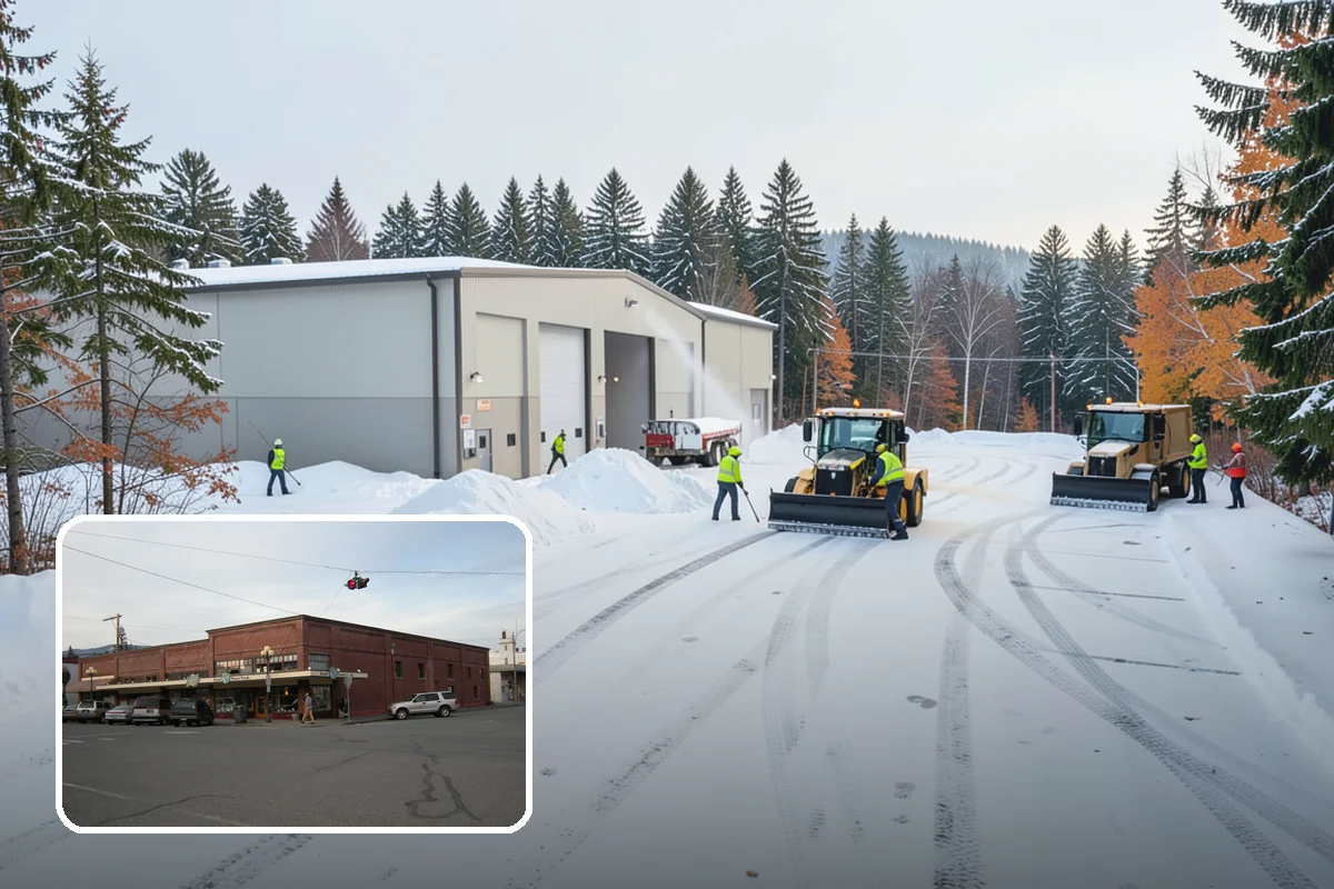 Salt Brine Pretreatment in Sedro-Woolley, Skagit County, WA - Prevents snow and ice from bonding to the pavement