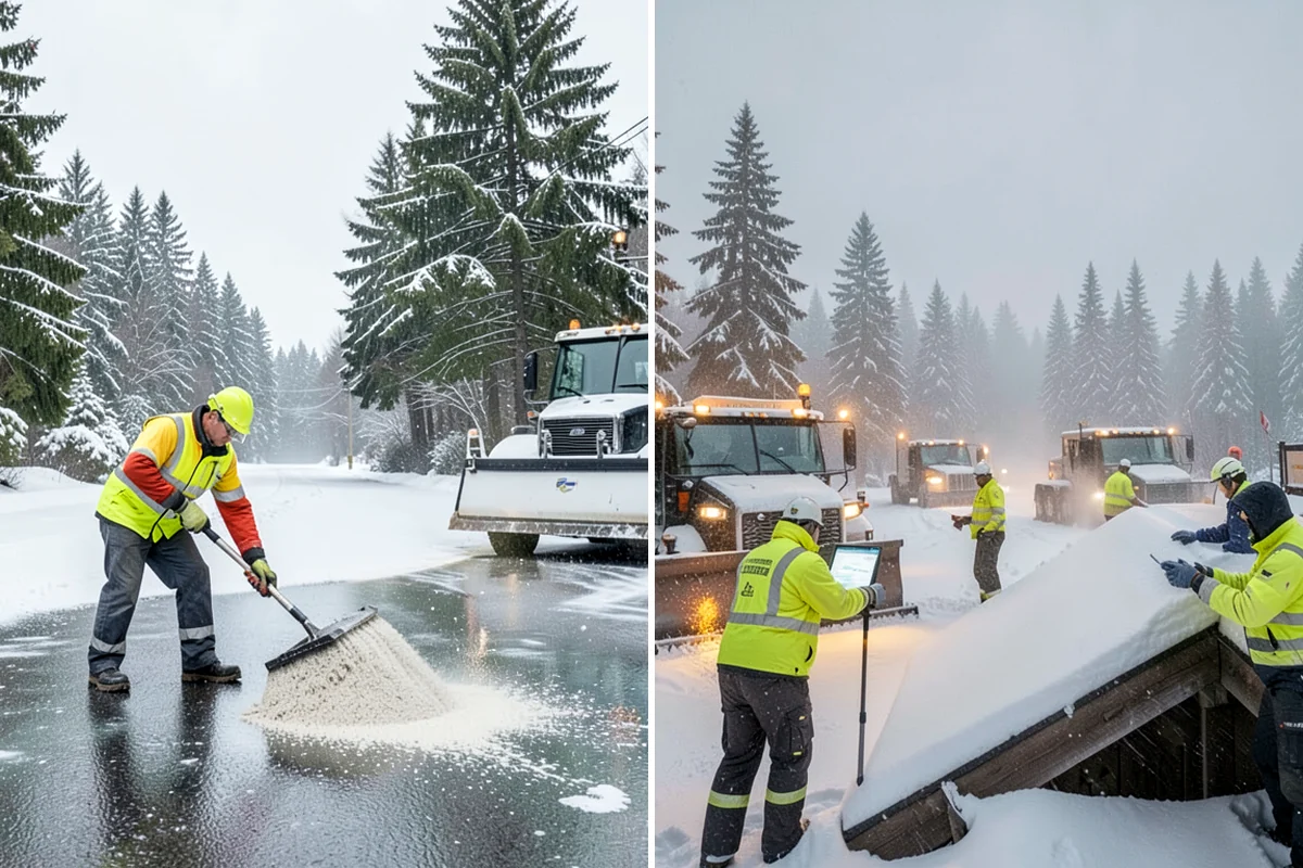 Salt Brine Pretreatment in Shoreline, King County, WA - Confirm the forecast window for the incoming freeze