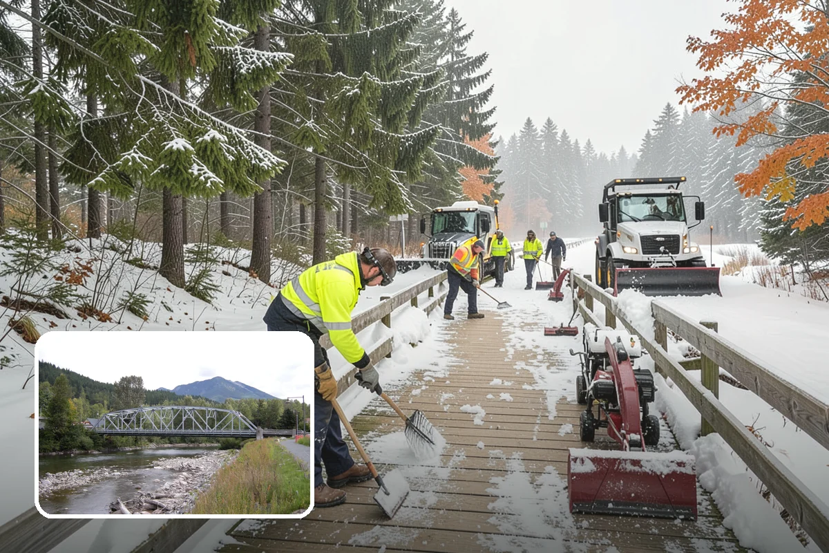 Salt Brine Pretreatment in Skykomish, King County, WA - Prevents snow and ice from bonding to the pavement