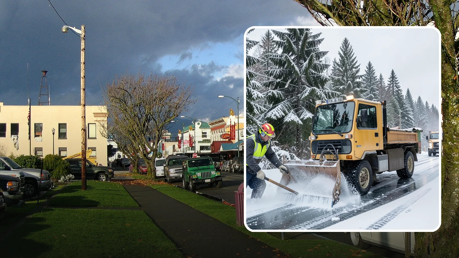 Salt Truck Service in Arlington, Snohomish County, WA - Our salt trucks spread granular deicer across lots and roads to melt ice and restore traction.