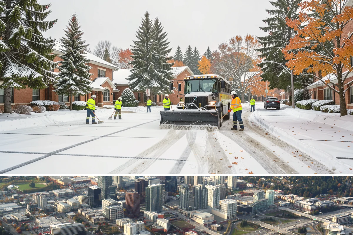 Salt Truck Service in Bellevue, King County, WA - Salt truck service is active throughout the freeze-thaw season from November through March across lowland commercial sites.