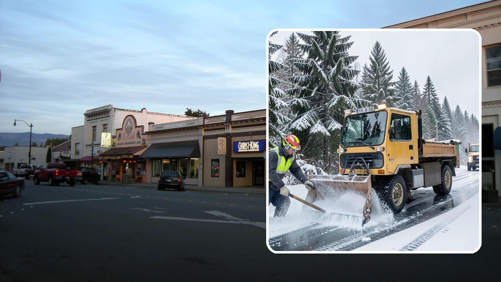 Salt Truck Service in Burlington, Skagit County, WA - Our salt trucks spread granular deicer across lots and roads to melt ice and restore traction.