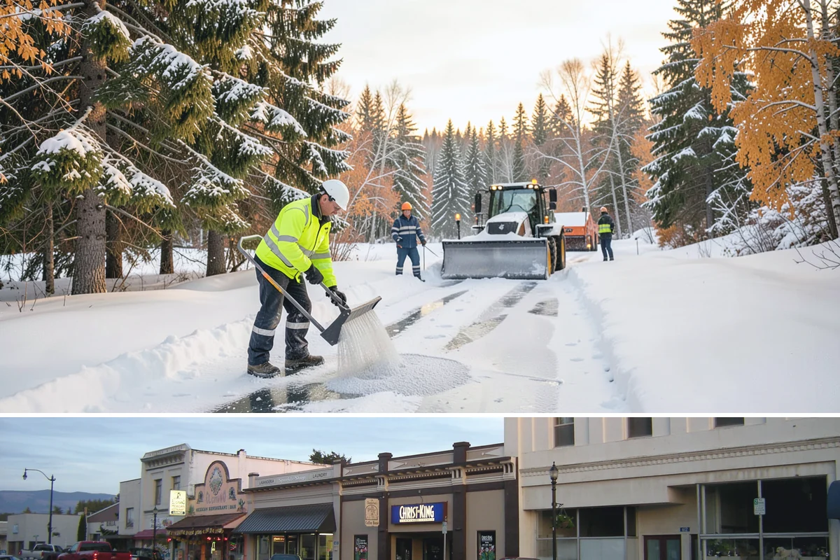 Salt Truck Service in Burlington, Skagit County, WA - Salt truck service is active throughout the freeze-thaw season from November through March across lowland commercial sites.