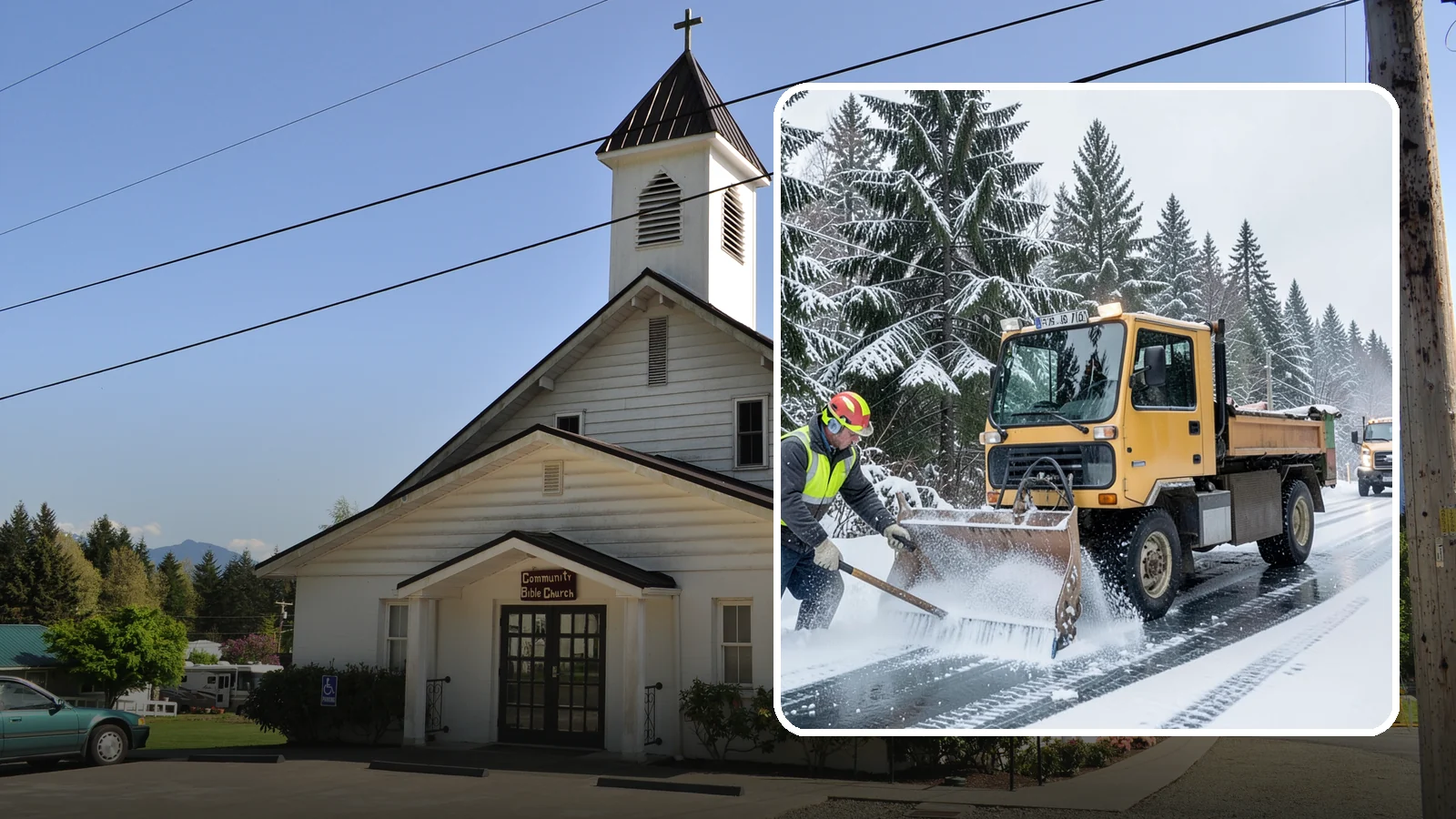 Salt Truck Service in Concrete, Skagit County, WA - Our salt trucks spread granular deicer across lots and roads to melt ice and restore traction.